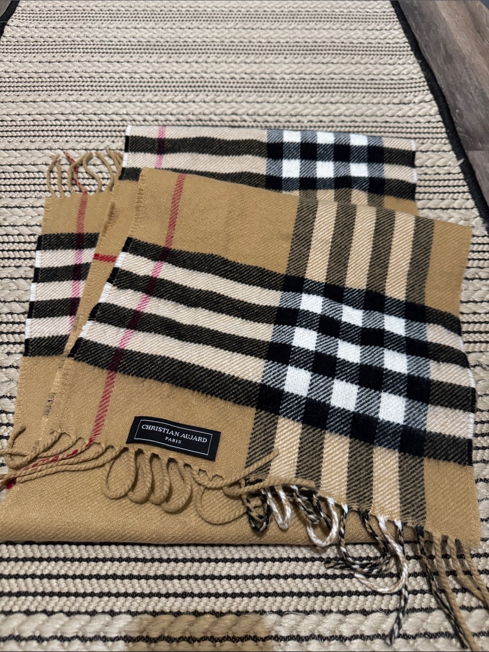 Christian Aujard Paris check scarf